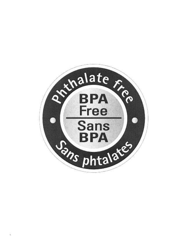 Trademark Logo BPA FREE SANS BPA Â· PHTHALATE FREE Â· SANS PHTALATES