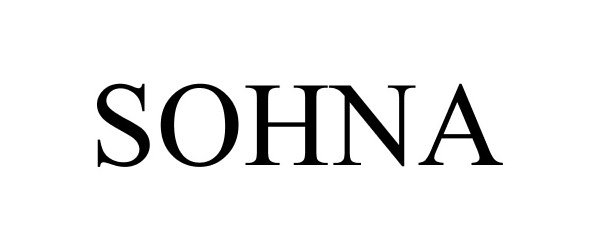 Trademark Logo SOHNA