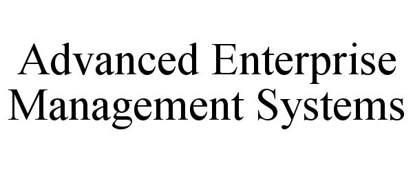  ADVANCED ENTERPRISE MANAGEMENT SYSTEMS