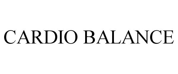 Trademark Logo CARDIO BALANCE