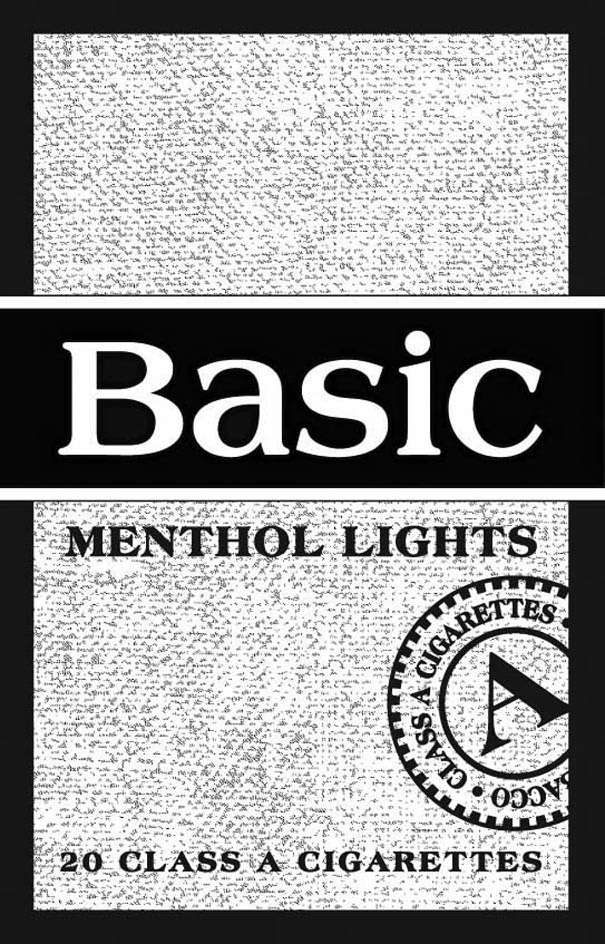 Trademark Logo BASIC MENTHOL LIGHTS 20 CLASS A CIGARETTES A CLASS A CIGARETTES ACCO