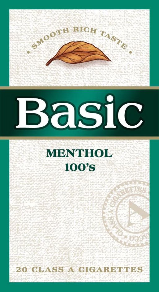  BASIC MENTHOL 100'S Â· SMOOTH RICH TASTEÂ· 20 CLASS A CIGARETTES A Â· CLASS A CIGARETTES Â· ACCO