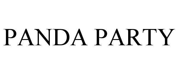 Trademark Logo PANDA PARTY