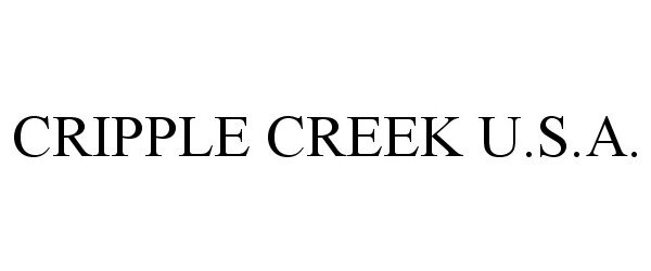  CRIPPLE CREEK U.S.A.