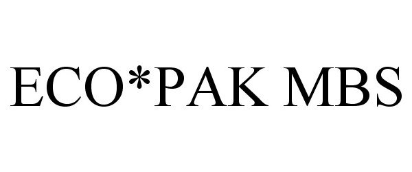 Trademark Logo ECO*PAK MBS