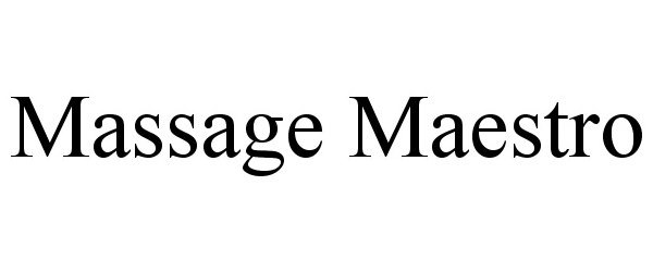  MASSAGE MAESTRO