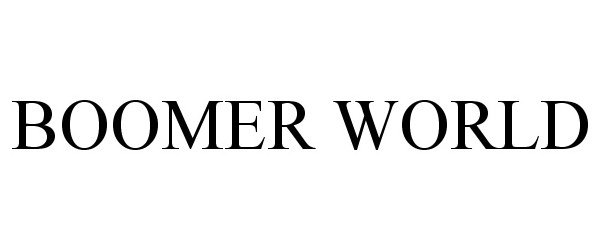 Trademark Logo BOOMER WORLD