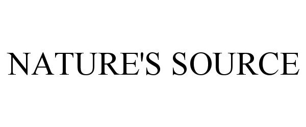 Trademark Logo NATURE'S SOURCE