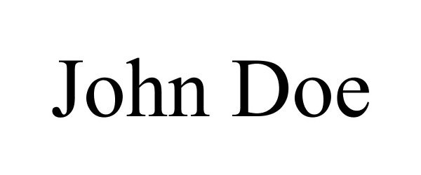  JOHN DOE