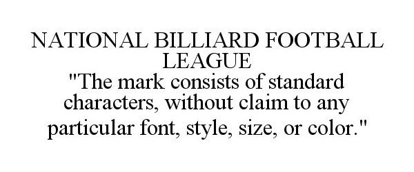  NATIONAL BILLIARD FOOTBALL LEAGUE