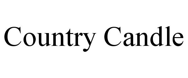 Trademark Logo COUNTRY CANDLE