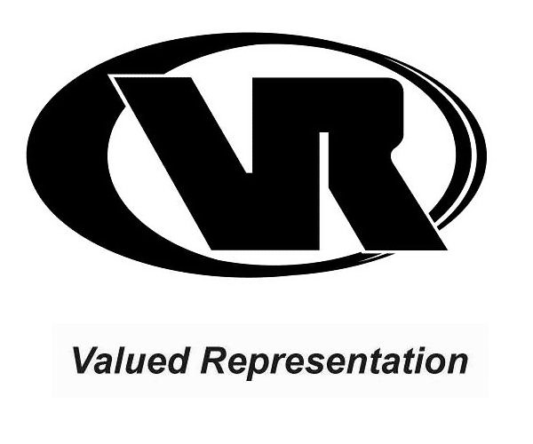 Trademark Logo VR VALUED REPRESENTATION