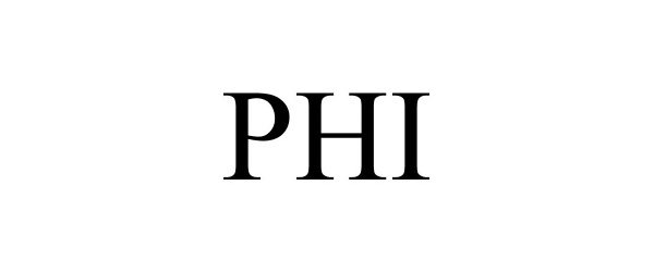 Trademark Logo PHI