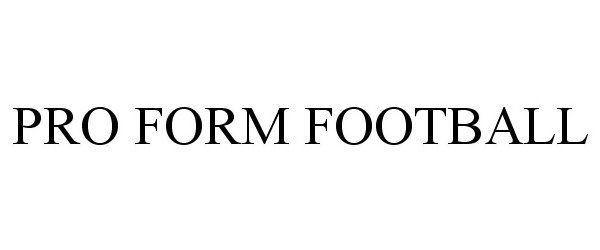  PRO FORM FOOTBALL