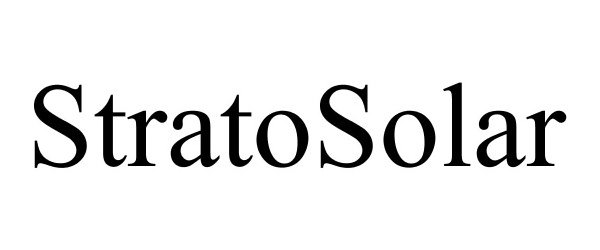 Trademark Logo STRATOSOLAR