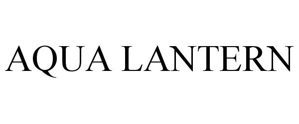Trademark Logo AQUA LANTERN