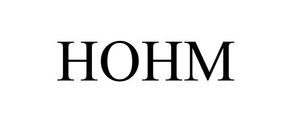 Trademark Logo HOHM