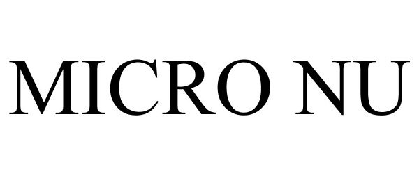 Trademark Logo MICRO NU