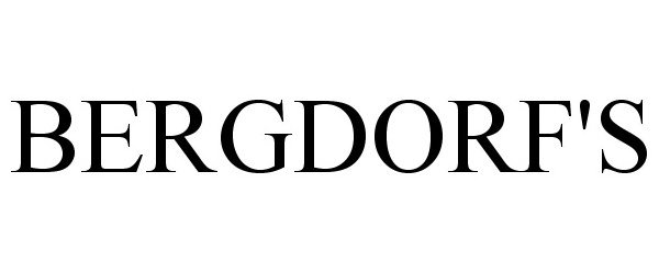 Trademark Logo BERGDORF'S