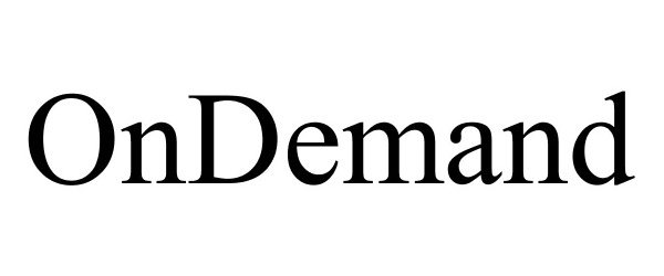 Trademark Logo ONDEMAND