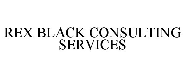 Trademark Logo REX BLACK CONSULTING SERVICES