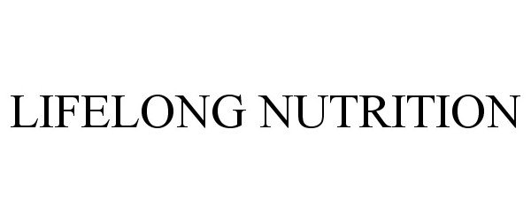  LIFELONG NUTRITION