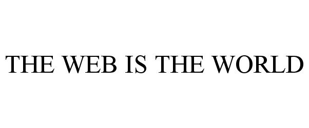  THE WEB IS THE WORLD
