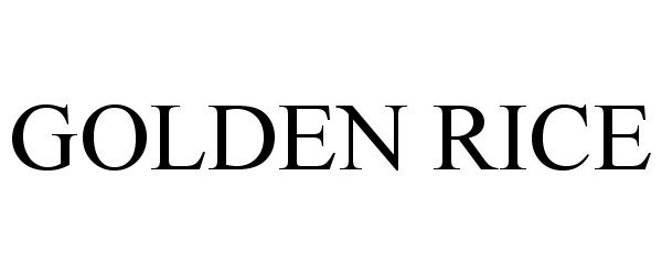 Trademark Logo GOLDEN RICE