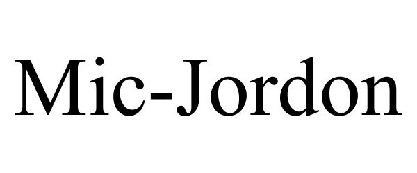 Trademark Logo MIC-JORDON