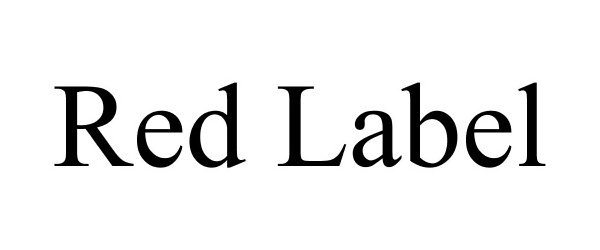 Trademark Logo RED LABEL