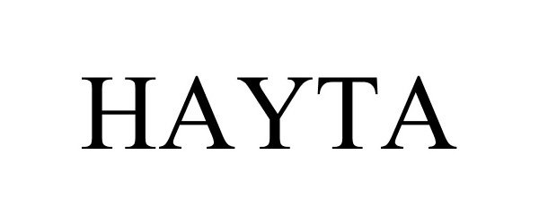 Trademark Logo HAYTA