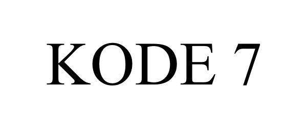 Trademark Logo KODE 7