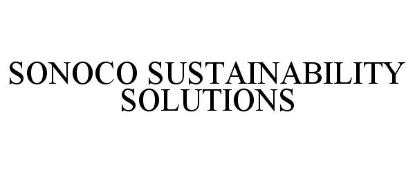  SONOCO SUSTAINABILITY SOLUTIONS