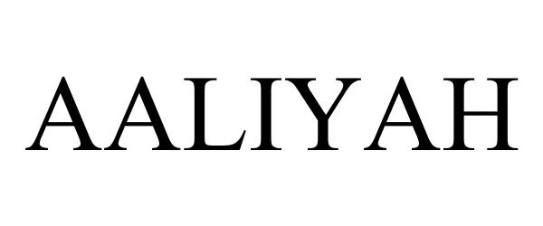 Trademark Logo AALIYAH