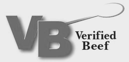 Trademark Logo VB VERIFIED BEEF