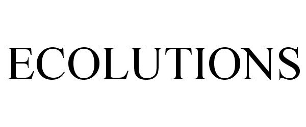 Trademark Logo ECOLUTIONS