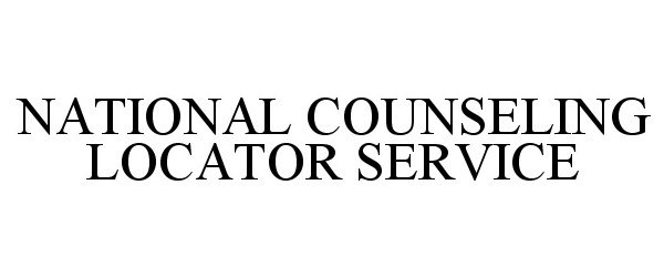  NATIONAL COUNSELING LOCATOR SERVICE