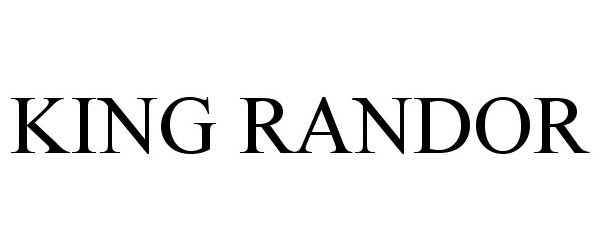 Trademark Logo KING RANDOR