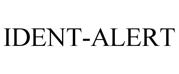 Trademark Logo IDENT-ALERT