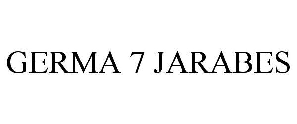 Trademark Logo GERMA 7 JARABES