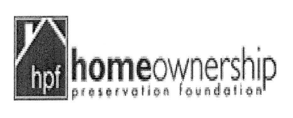  HPF HOMEOWNERSHIP PRESERVATION FOUNDATION