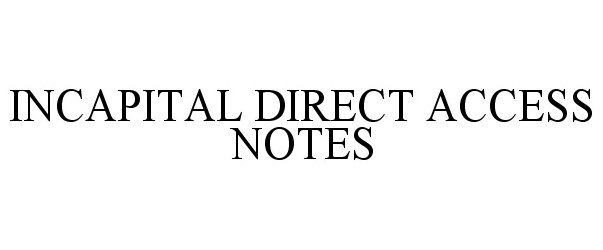  INCAPITAL DIRECT ACCESS NOTES