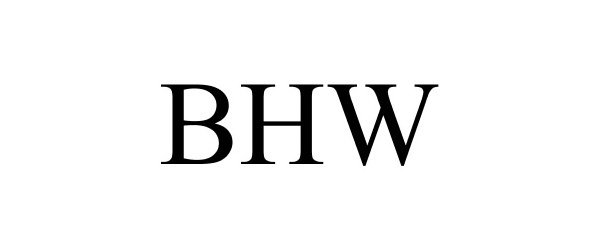 Trademark Logo BHW