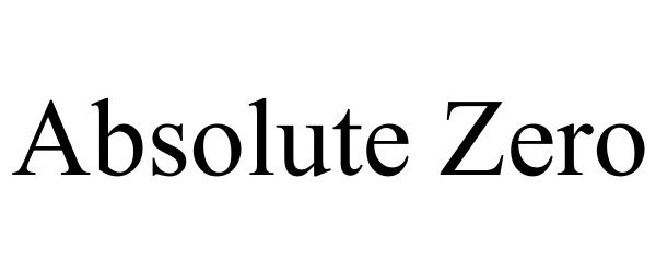 Trademark Logo ABSOLUTE ZERO