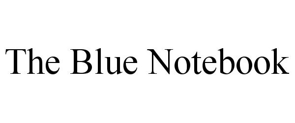 Trademark Logo THE BLUE NOTEBOOK