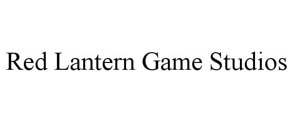 Trademark Logo RED LANTERN GAME STUDIOS