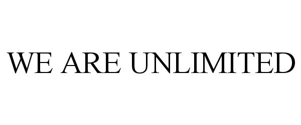 Trademark Logo WE ARE UNLIMITED
