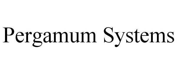  PERGAMUM SYSTEMS