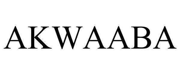 Trademark Logo AKWAABA