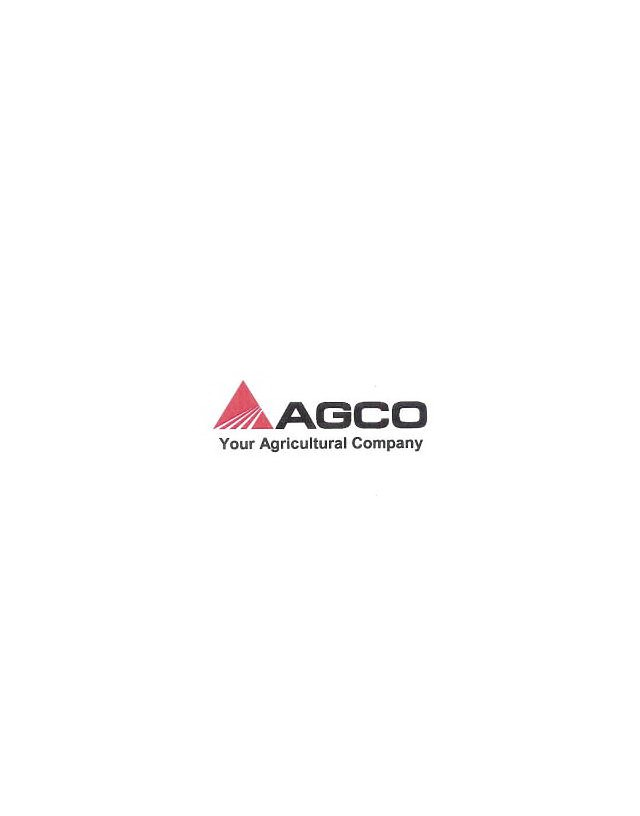  AGCO YOUR AGRICULTURAL COMPANY